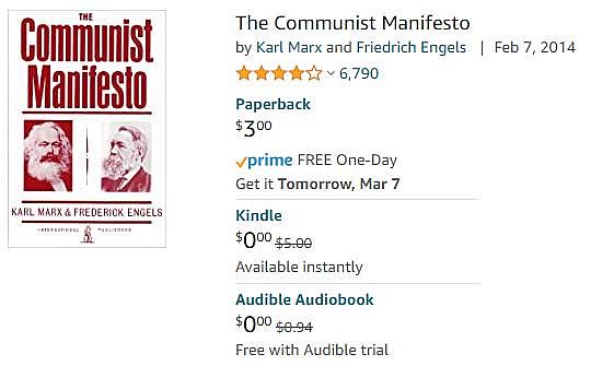 Communist Manifesto at Amazon